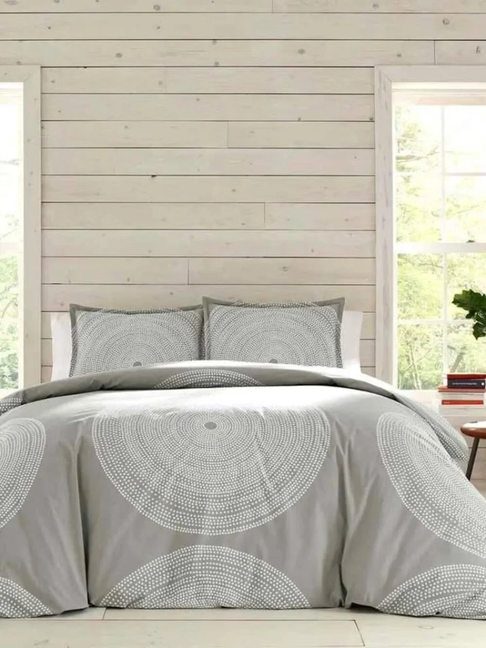 New Marimekko Fokus Grey KING Comforter Set. FACTORY FLAW